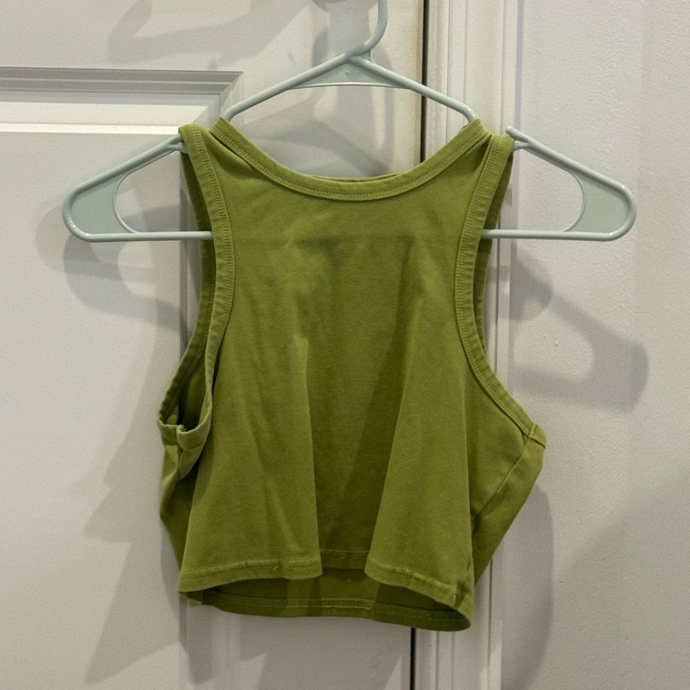 Pea green crop top